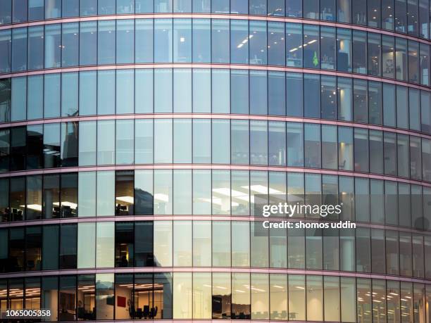 abstract of glass windows - corporate building close up stock pictures, royalty-free photos & images