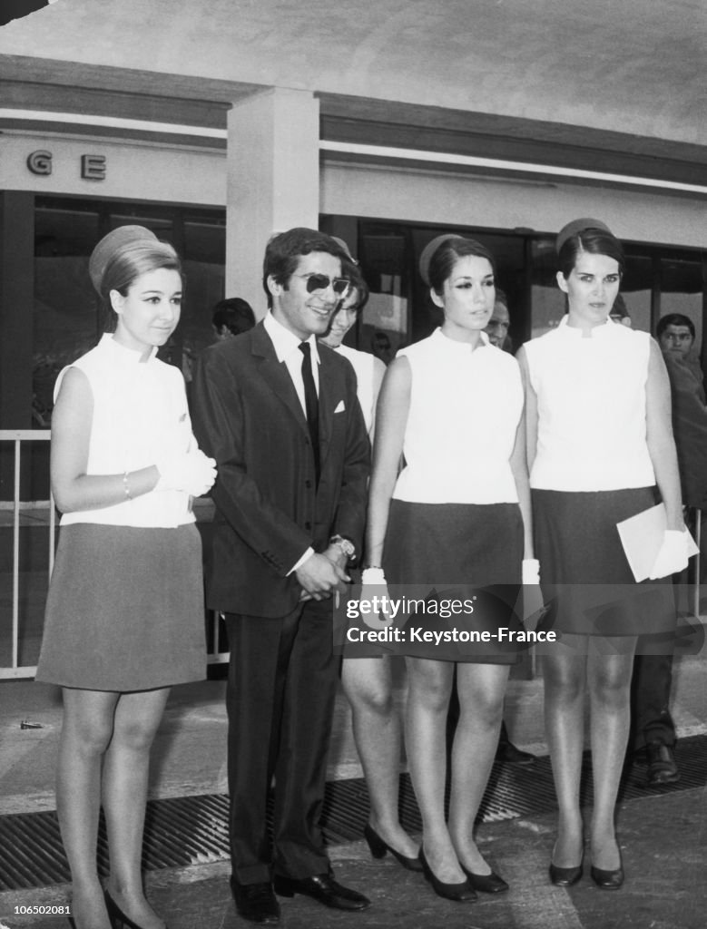 Alexander Onassis At The Athens Airport In 1969