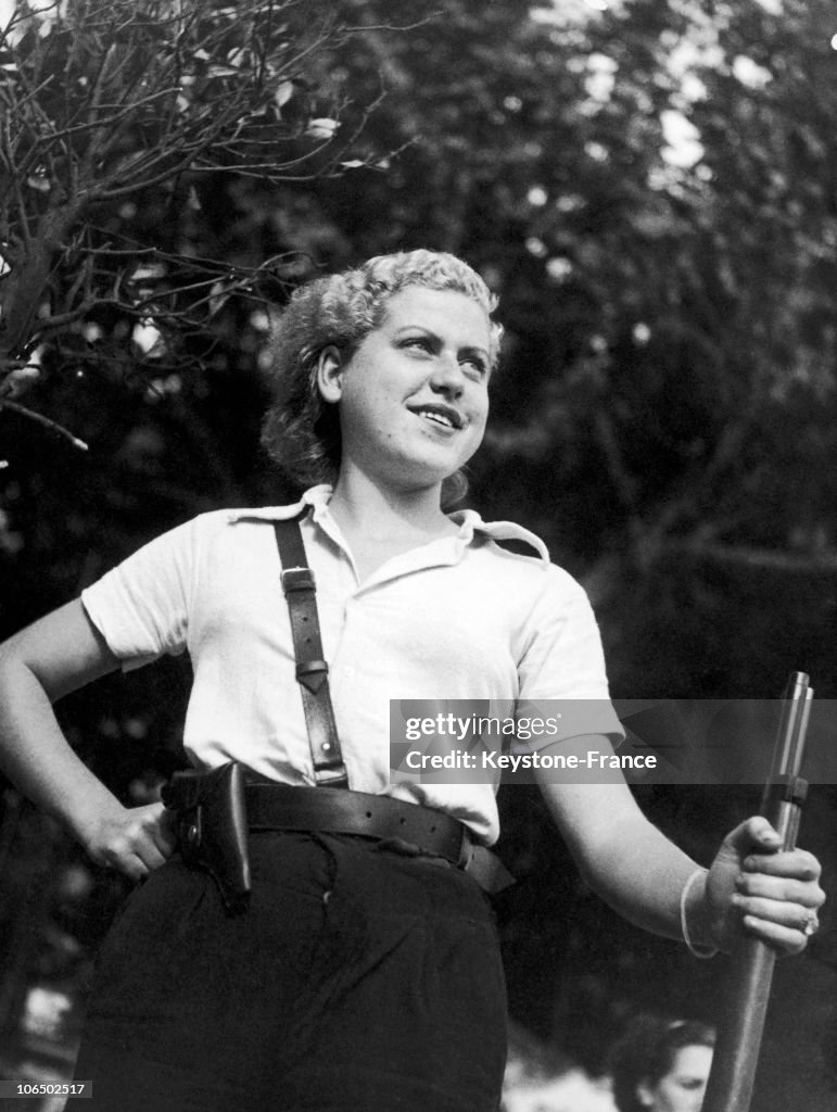 The Spanish Civil War: Woman Serving In The Militia In Barcelona, 1937