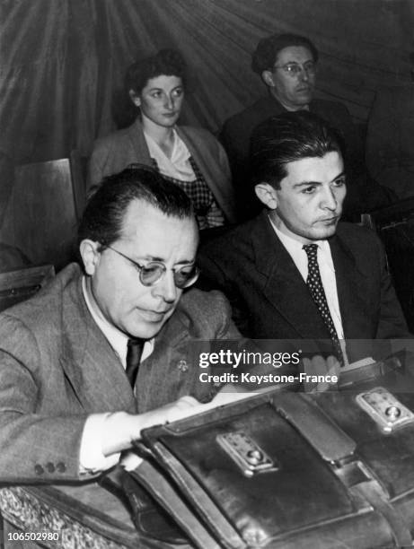 Congress Of The Italian Young Communists With The Head Of The Party, Palmiro Togliatti, And The Young Enrico Berlinguer Considered Then As His...