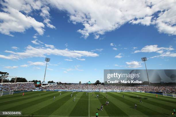 General view is seen during the round five A-League match between Sydney FC and Melbourne Victory at WIN Jubilee Stadium on November 25, 2018 in...