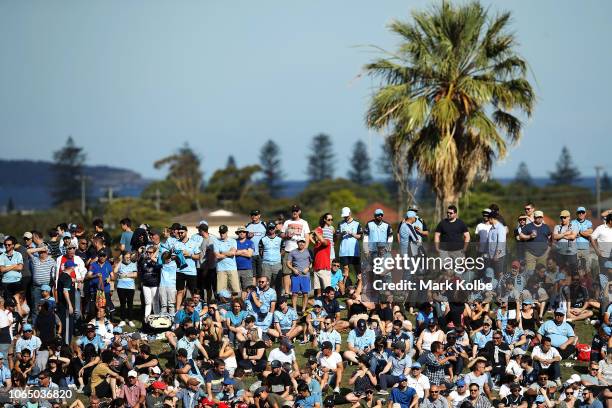 The crowd watch on as they wait for kick-off in the round five A-League match between Sydney FC and Melbourne Victory at WIN Jubilee Stadium on...