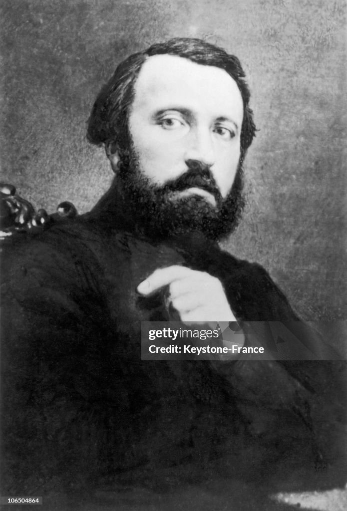 France.Paris. Founder Of Larousse Bookshop .Pierre Larousse. Around 1860.