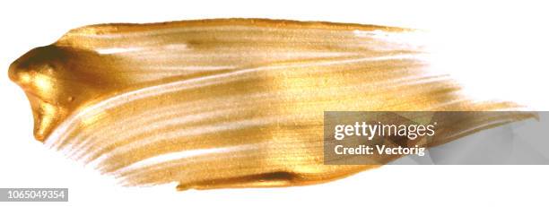 gold brush stroke paint boxes backgrounds - messy makeup stock illustrations