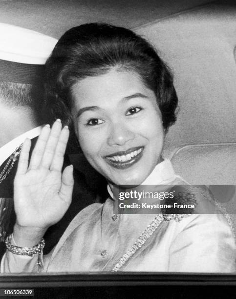 Queen Sirikit Of Thailand In London In 1960.