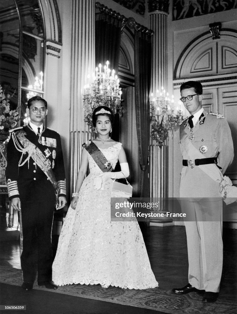 The Royal Couple Of Thailand In Belgium, 1960