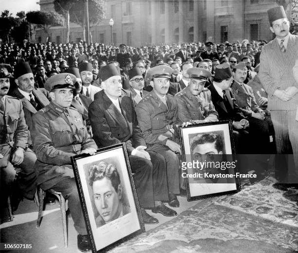 From The Left To The Right, General Naguib At The Head Of The Free Officers Coalition Which Seized The Power In Egypt In 1952, Dr. Dr. Abdel Wahab...