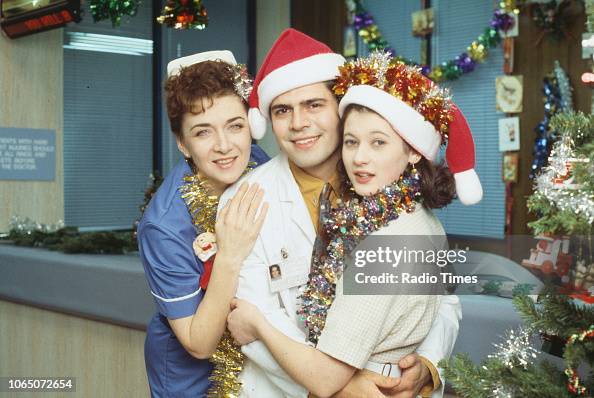 Actors Maureen Beattie, Jason Riddington and Emma Bird pictured on ...
