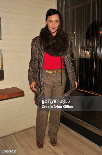 Olympic figure skater Johnny Weir attends the David Yurman Partners & Dot429's Men's Collections Preview at David Yurman Townhouse on November 3,...