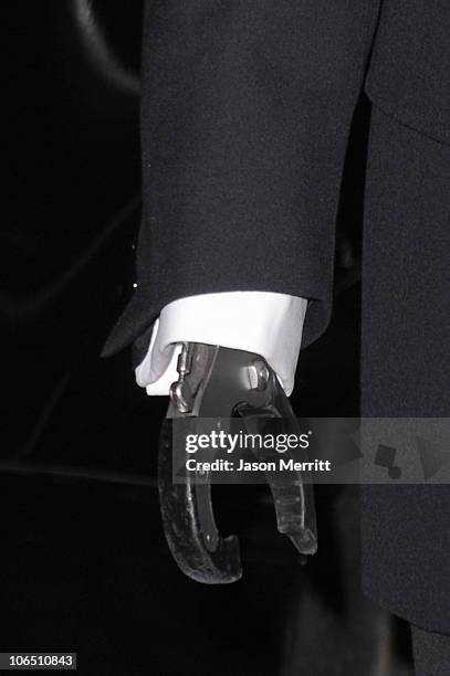 Author Aron Ralston and Jessica Trusty arrive at the premiere of "127 Hours" at the Academy Of Motion Picture Arts and Sciences Samuel Goldwyn...