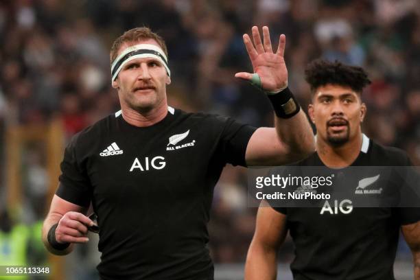 Kieran Read during the Test Match 2018 between Italy and New Zealand at Stadio Olimpico on November 24, 2018 in Rome, Italy.