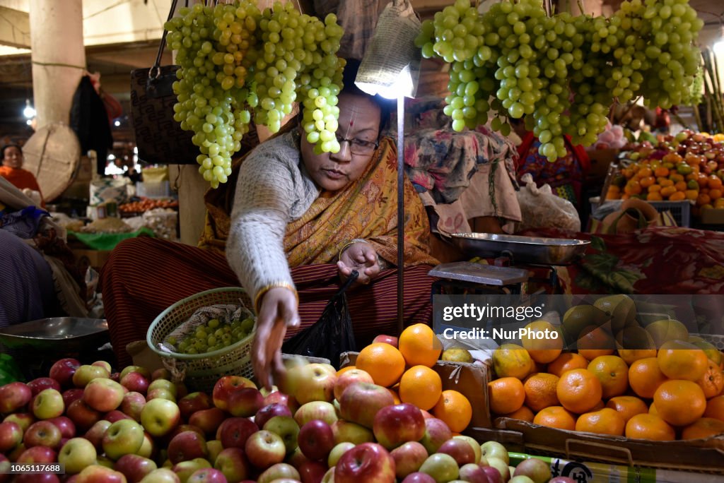 Imphal Market Manipuri women run their business in Ima Market in Imphal, Manipur ...