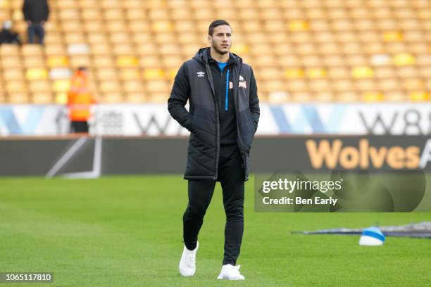 Ramadan Sobhi of Huddersfield Town before the Premier League match between Wolverhampton Wanderers and Huddersfield Town at Molineux on November 25,...