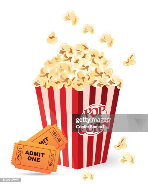 movie time - popcorn stock illustrations