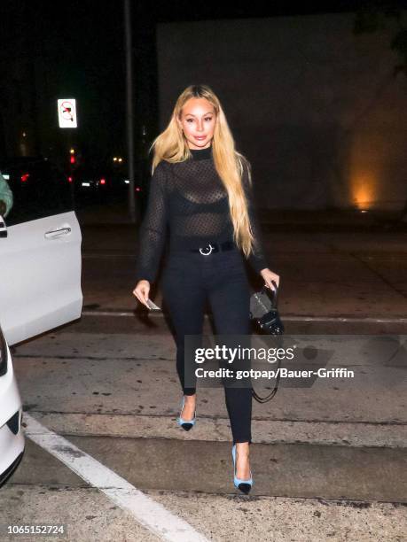 Corinne Olympios is seen on November 24, 2018 in Los Angeles, California.