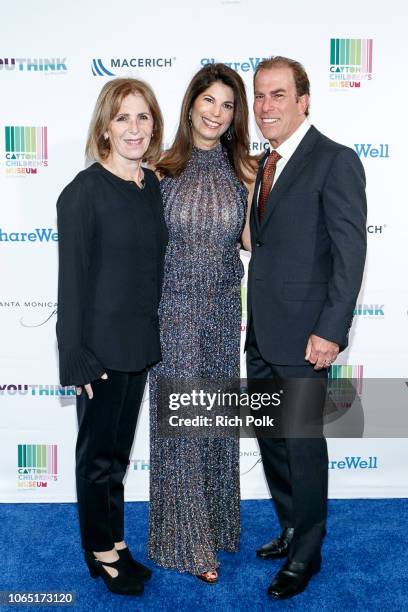 Esther Netter, Andrea Cayton and Barry Cayton attend the annual ShareWell/Zimmer Children's Museum Discovery Award Dinner at Skirball Cultural Center...