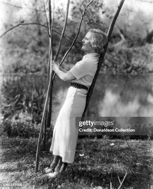 Actress Jean Arthur in a scene from the movie"Party Wire"