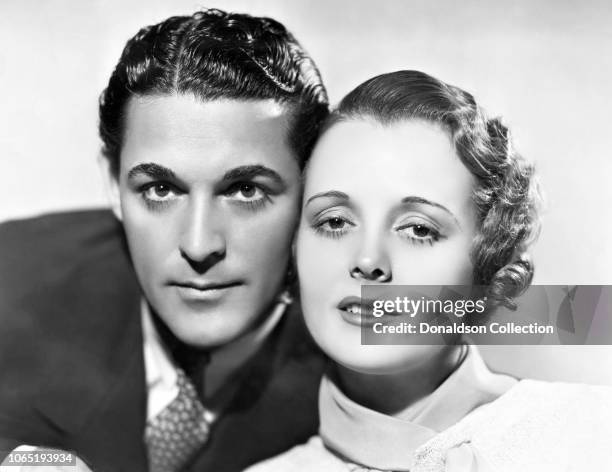 Actress Mary Astor and Charles Quigley in a scene from the movie"Lady from Nowhere"