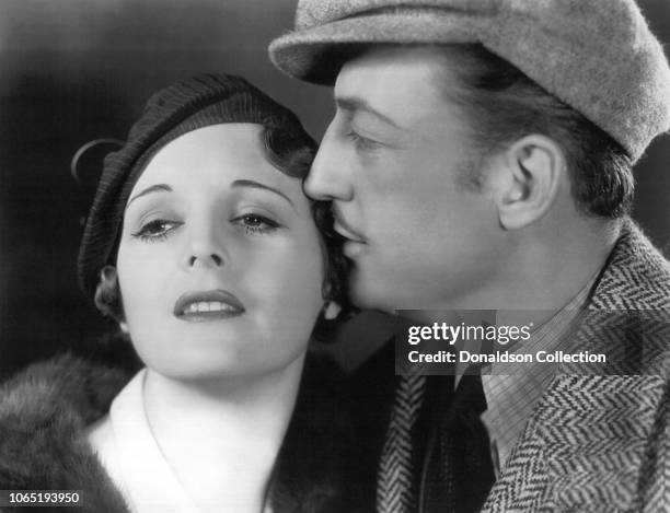 Actress Warren William, Mary Astor in a scene from the movie"Upper World"
