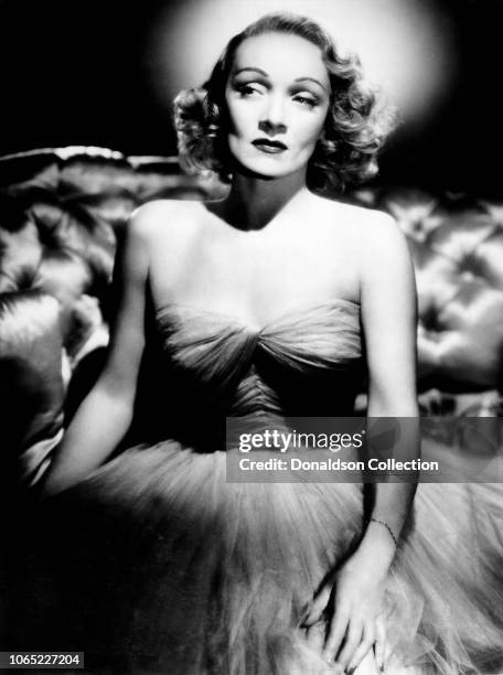 Actress Marlene Dietrich in a scene from the movie "Stage Fright"