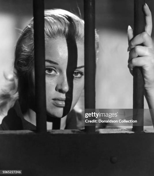 Actress Diana Dors in a scene from the movie "Yield to the Night"