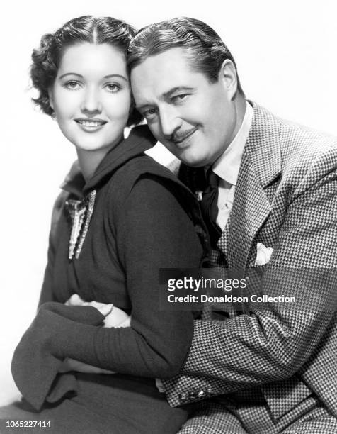 Actress Wera Engels and Edmund Lowe in a scene from the movie "The Great Impersonation"