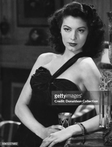 Actress Ava Gardner in a scene from the movie "The Killers"