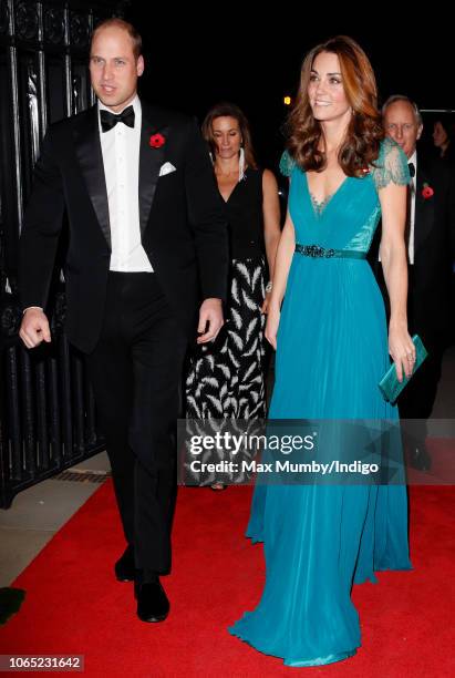 Prince William, Duke of Cambridge and Catherine, Duchess of Cambridge attend the Tusk Conservation Awards at Banqueting House on November 8, 2018 in...