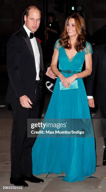 Prince William, Duke of Cambridge and Catherine, Duchess of Cambridge attend the Tusk Conservation Awards at Banqueting House on November 8, 2018 in...
