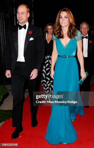 Prince William, Duke of Cambridge and Catherine, Duchess of Cambridge attend the Tusk Conservation Awards at Banqueting House on November 8, 2018 in...