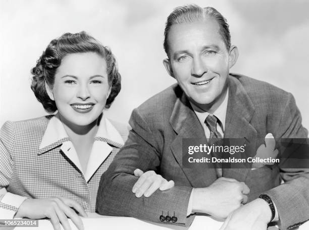 Actress Coleen Gray and Ricard Conte in a scene from the movie "Riding High"