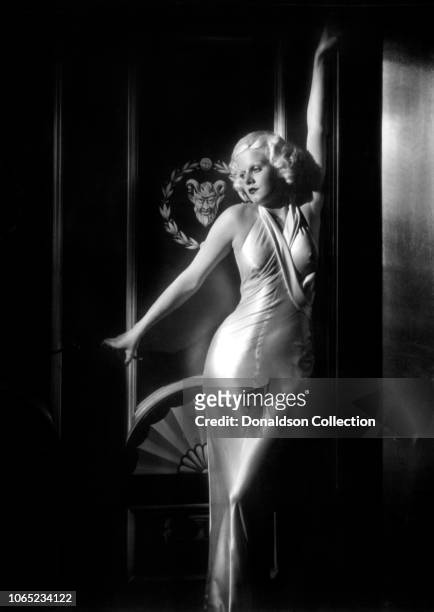 Actress Jean Harlow in a scene from the movie "Dinner at Eight"
