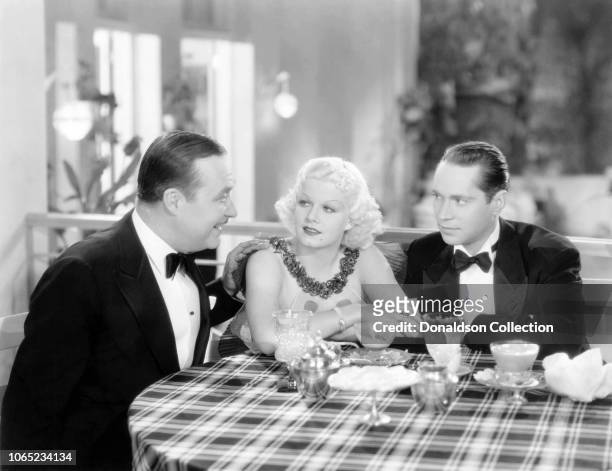 Actress Jean Harlow, Hale Hamilton and Franchot Tone in a scene from the movie "The Girl from Missouri"