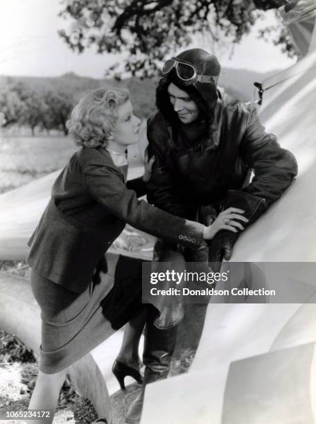 Actress Jean Harlow and Franchot Tone in a scene from the movie "Suzy"