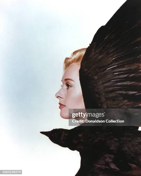 Actress Tippi Hedren in a scene from the movie "The Birds"