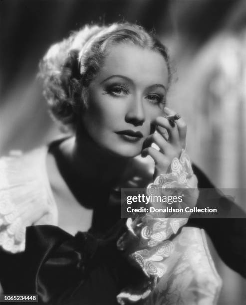 Actress Miriam Hopkins in a scene from the movie "She Loves Me Not"