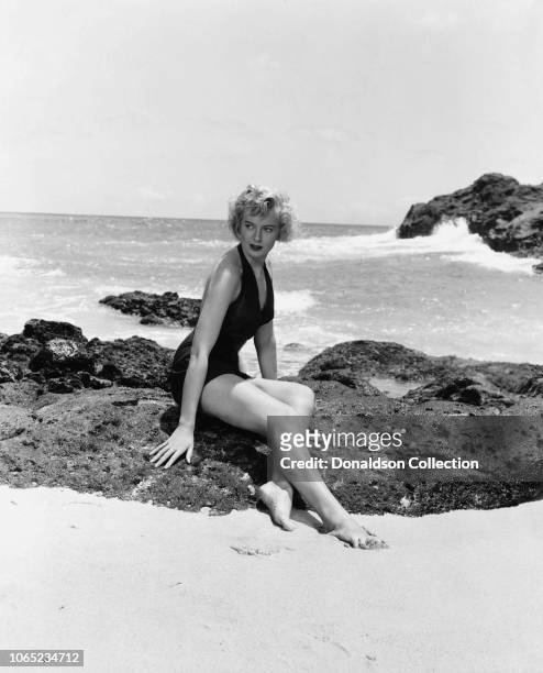 Actress Deborah Kerr in a scene from the movie "From Here to Eternity"
