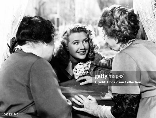 Actress Priscilla Lane in a scene from the movie "Arsenic and Old Lace"