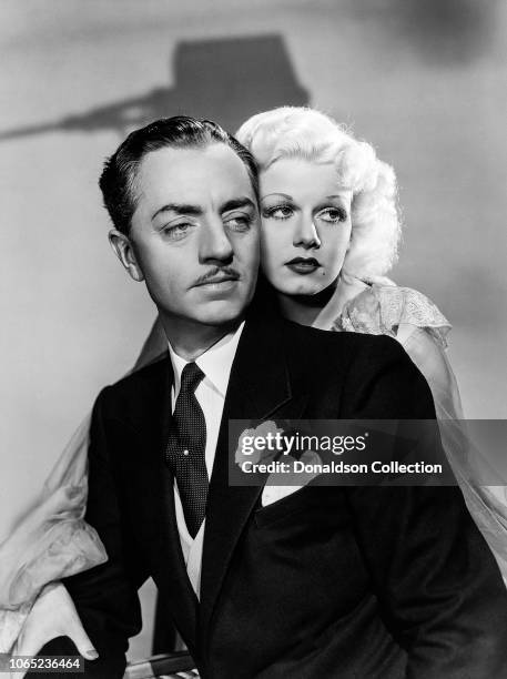 Actress Jean Harlow and William Powell in a scene from the movie "Reckless"