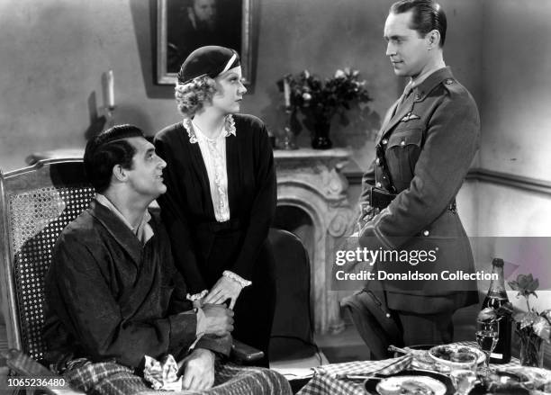 Actress Jean Harlow, Cary Grant and Franchot Tone in a scene from the movie "Suzy"