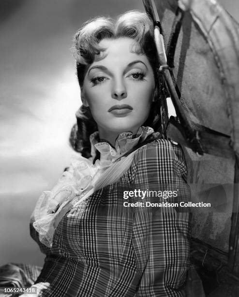Actress Julie London in a scene from the movie "Return of the Frontiersman"
