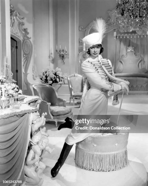 Actress Eleanor Powell in a scene from the movie "Rosalie"