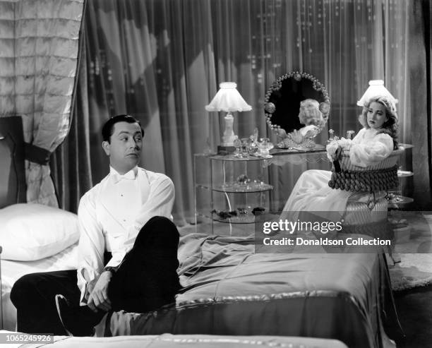 Actress Ann Sothern and Robert Young in a scene from the movie "Lady Be Good"