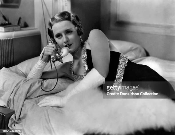 Actress Barbara Stanwyck in a scene from the movie "Forbidden"
