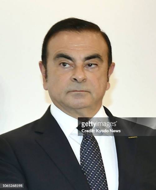 File photo shows Carlos Ghosn, who was ousted as chairman of Nissan Motor Co. On Nov. 22 following his arrest over alleged financial misconduct....