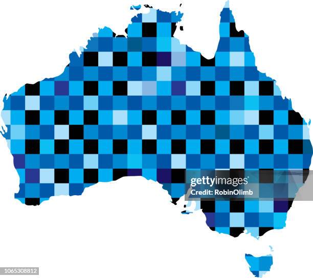 australia blue squares maps - canberra map stock illustrations