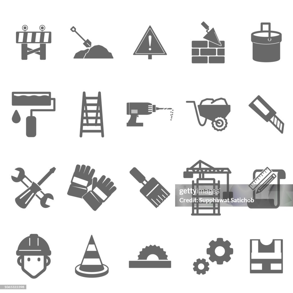 Under Construction Silhouette Line Icon