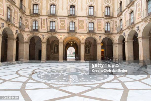 Spain, Montserrat Inner courtyard of abbey Montserrat