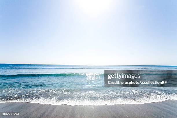 beach and sunbeam, kanagawa prefecture, honshu, japan - plusphoto stock pictures, royalty-free photos & images