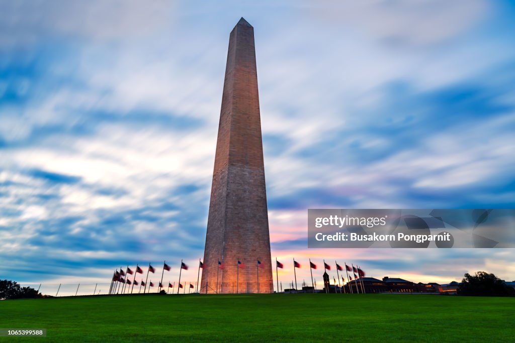 Washington Monument at sunset, Washington DC